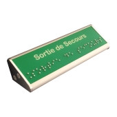 Profil de porte en braille Sortie de secours 